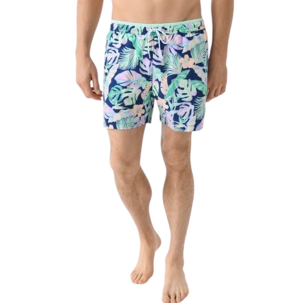 Chubbies The Night Faunas Swim Trunk Short 7” Tropical Beach Pool Liner Pockets